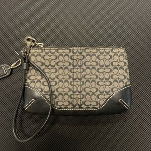 Black coach wristlet
